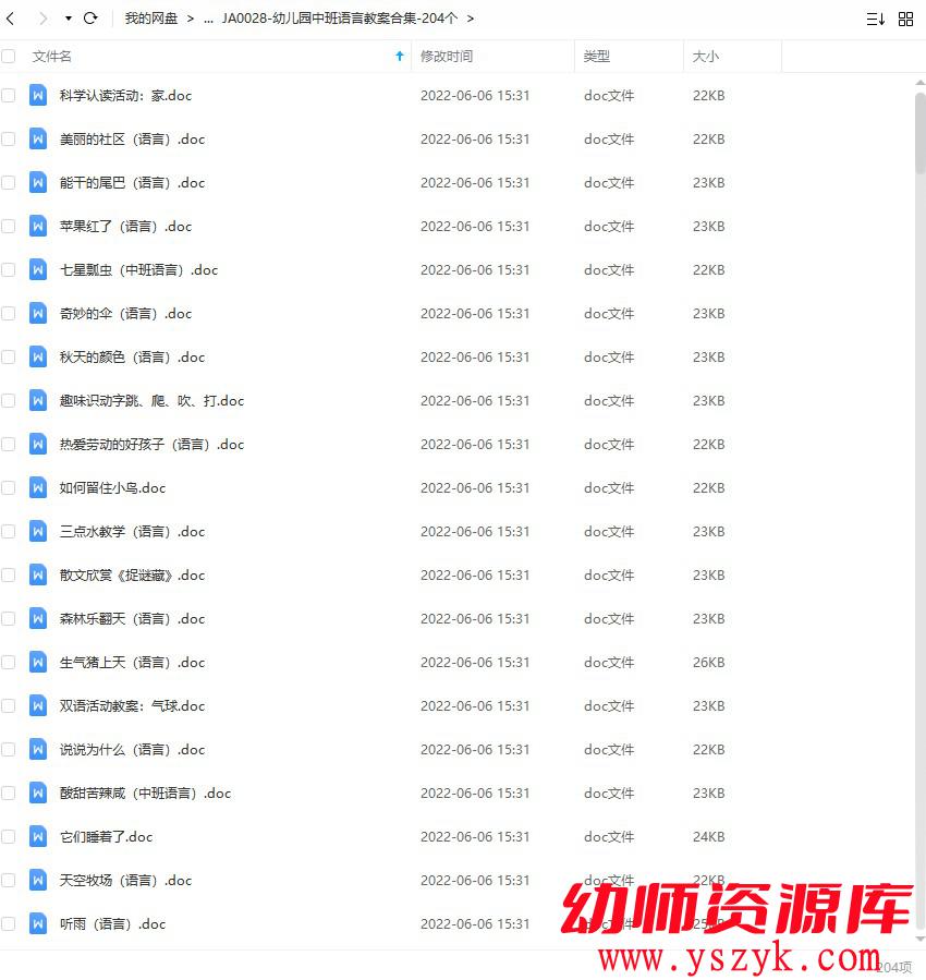 图片[1]-幼儿园中班-语言教案合集-204个-JA0028-幼师资源库