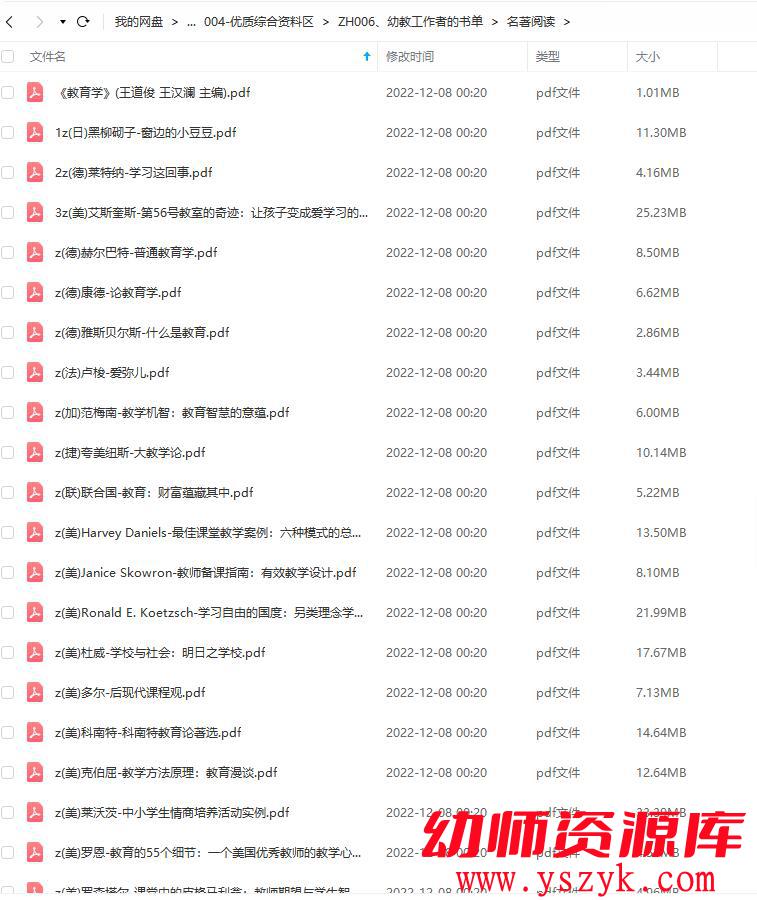 图片[2]-幼教工作者的书单PDF320+合集ZH006-幼师资源库