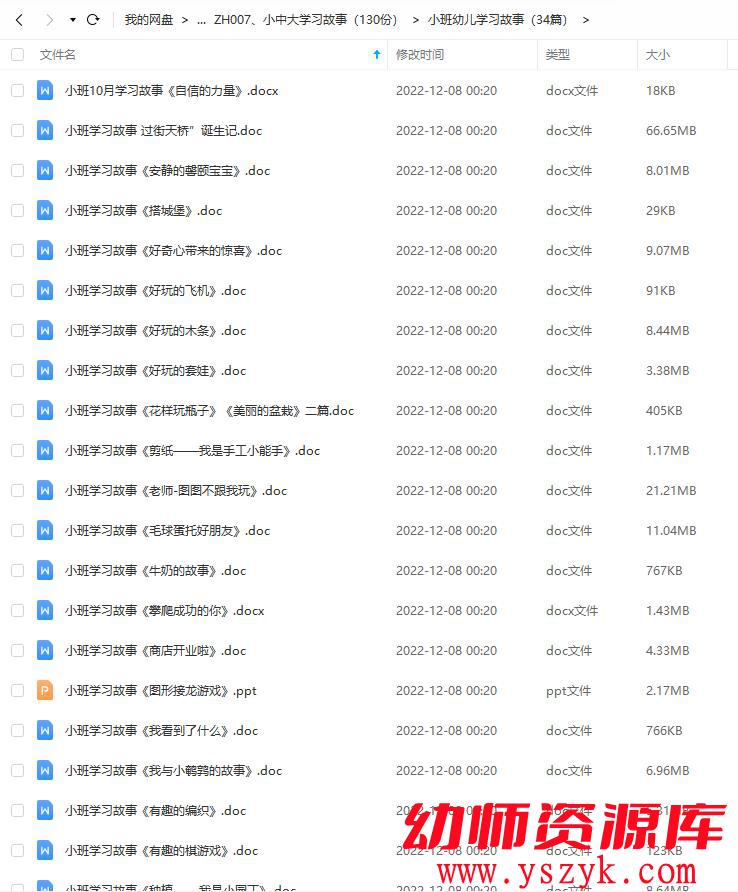 图片[2]-小中大学习故事（130份）ZH007-幼师资源库